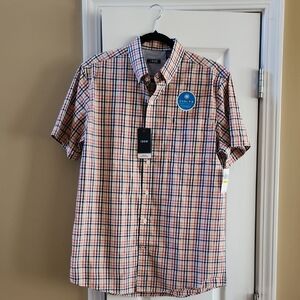 Men's Izod Short-Sleeve Plaid Button-Down Shirt